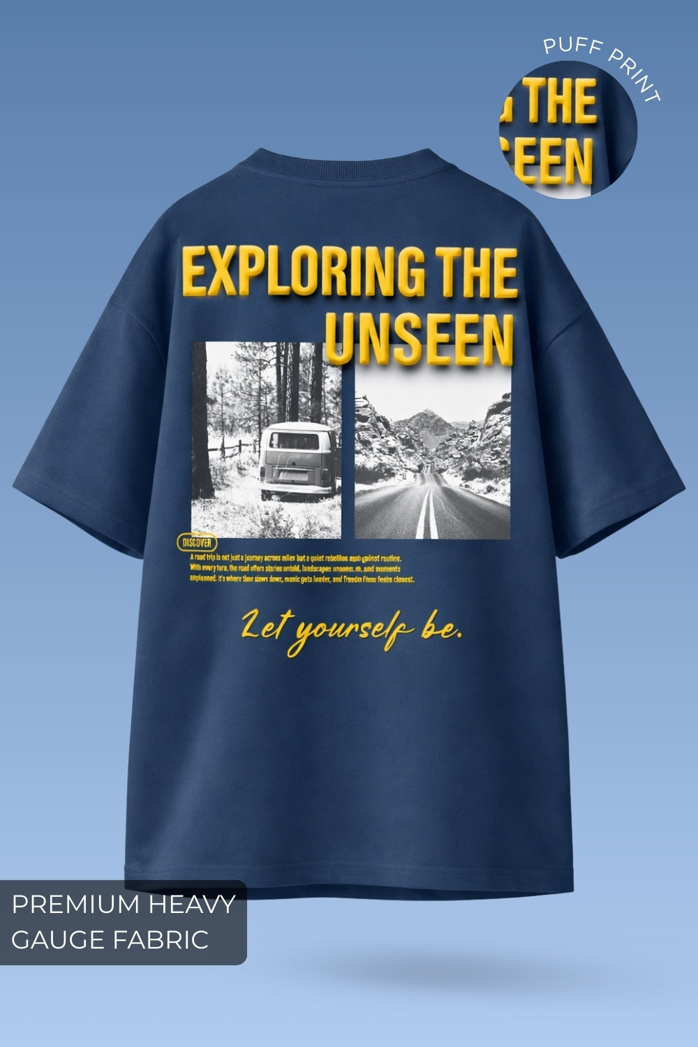 Exploring The Unseen Oversized Premium T-Shirt