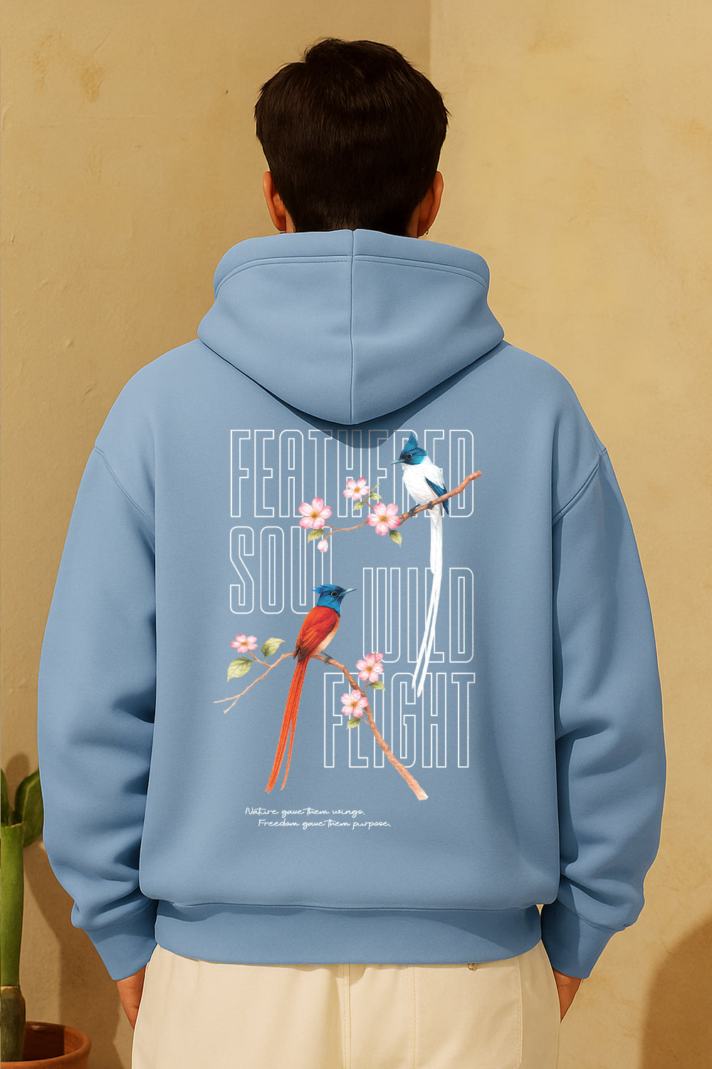 Feathered soul wild flight Oversized Hoodie