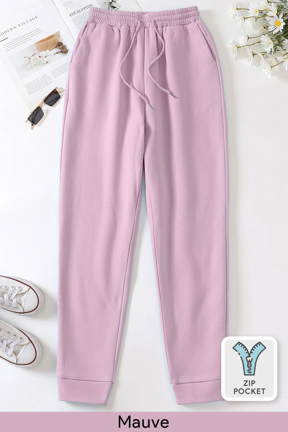Zip-Pocket Joggers - Women