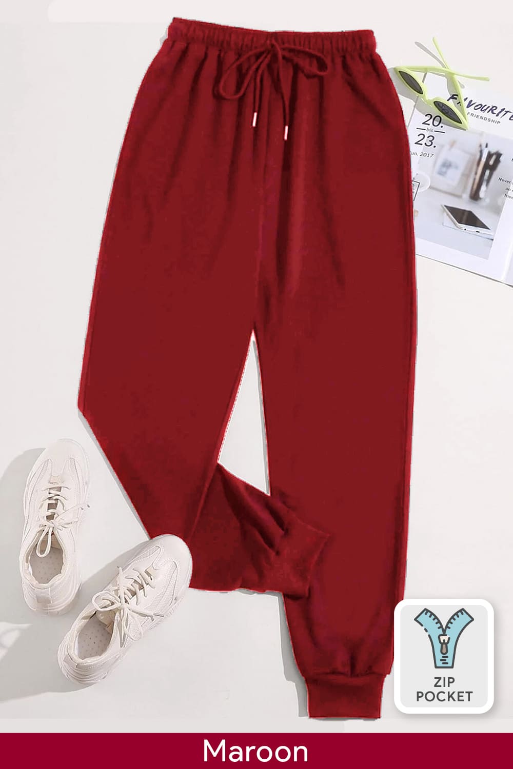 Zip-Pocket Joggers - Women