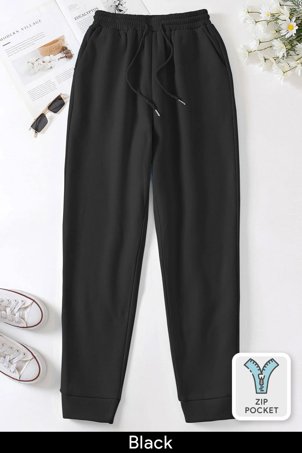 Zip-Pocket Joggers - Women