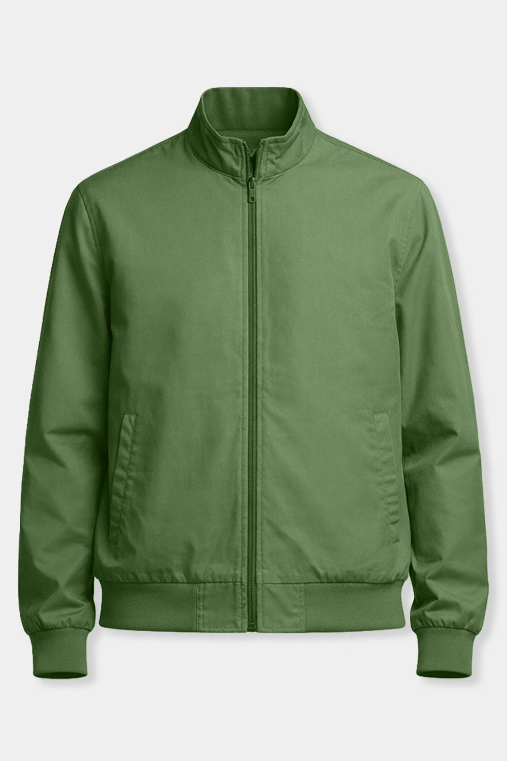 Mock Neck Bomber Jacket