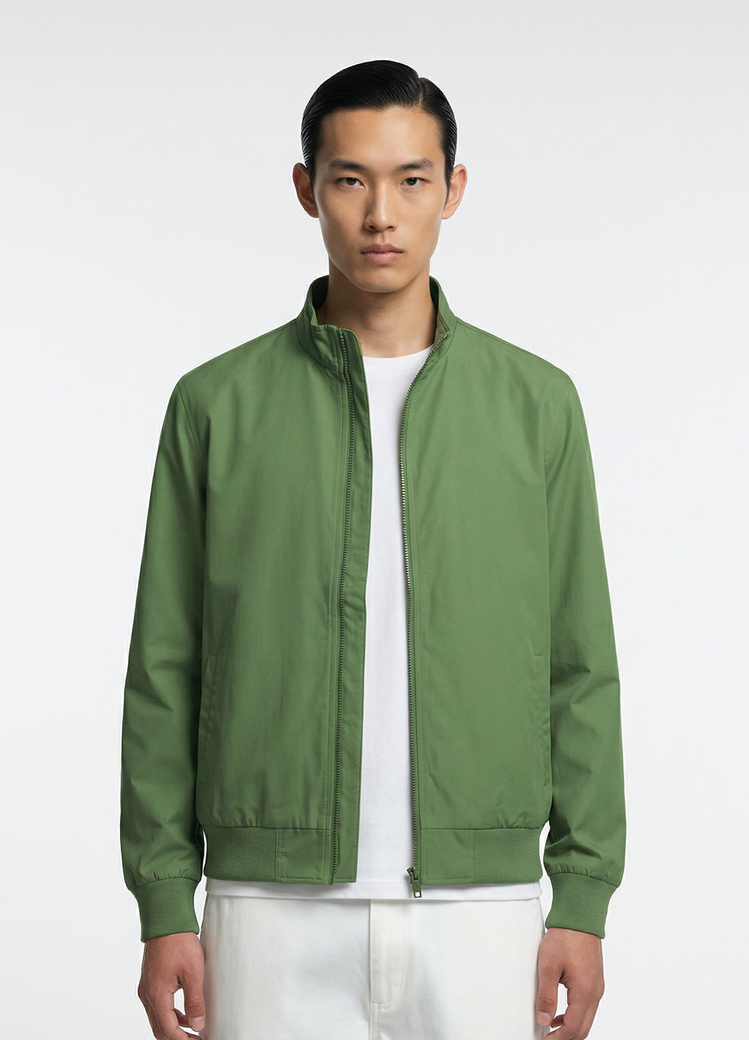 Mock Neck Bomber Jacket