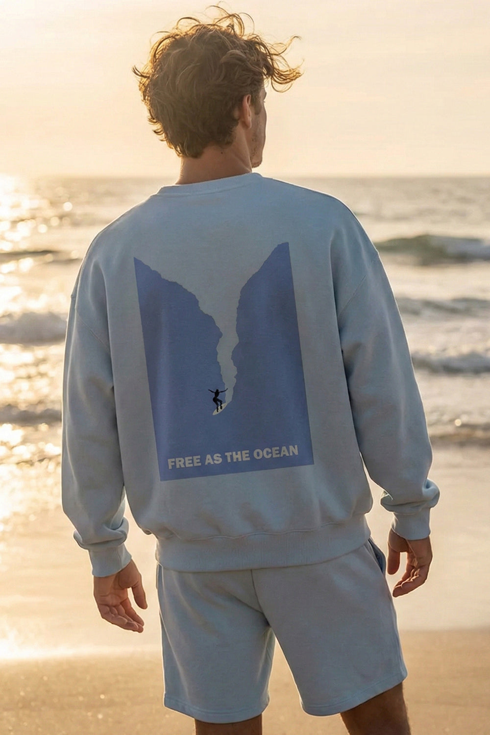 Free as the Ocean Oversized  Sweatshirt