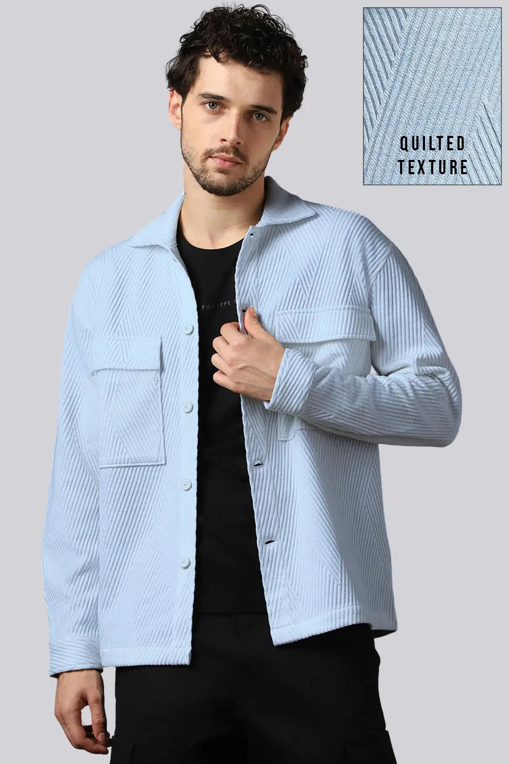 Buy Shackets Online In India | Textured Shacket | Nobero