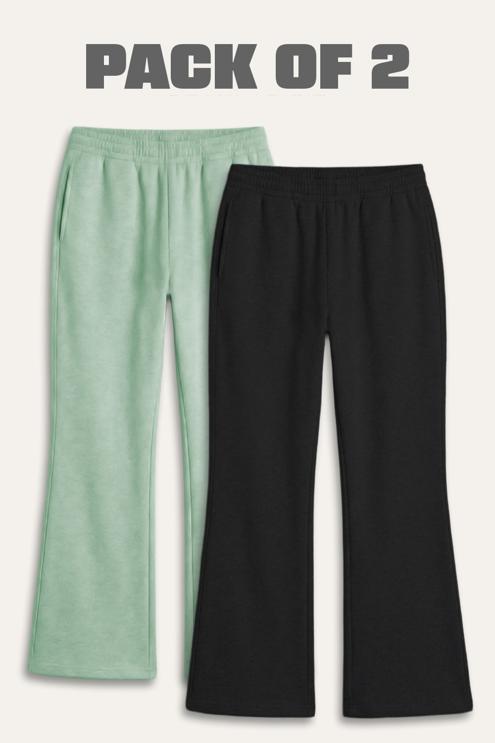 2 Pack -Women’s Flared Terry Pants