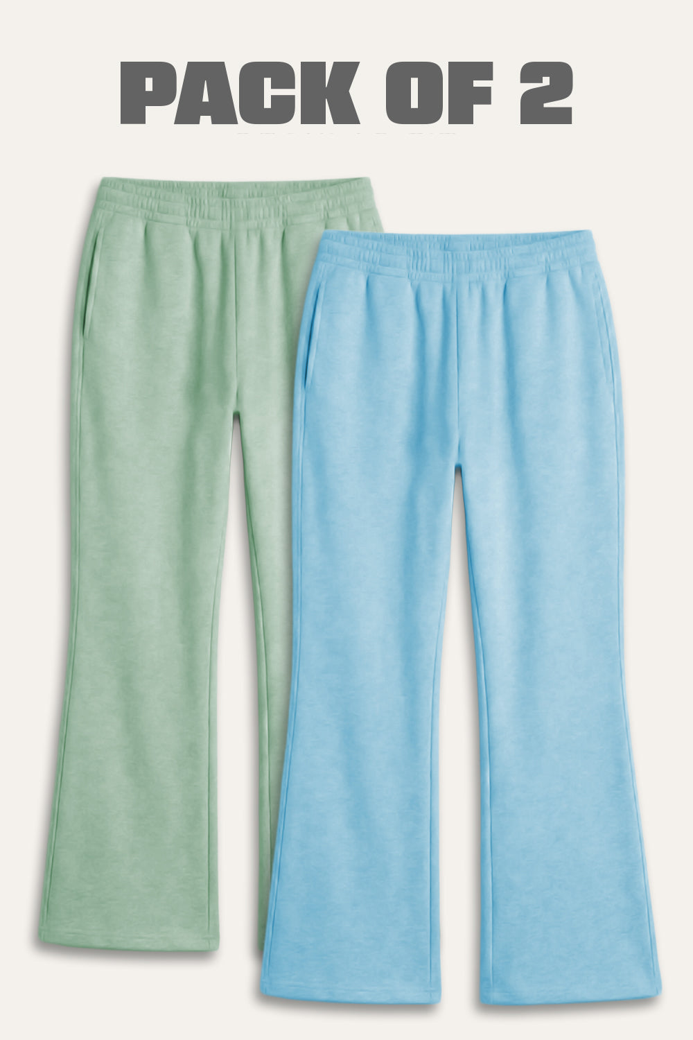 2 Pack -Women’s Flared Terry Pants