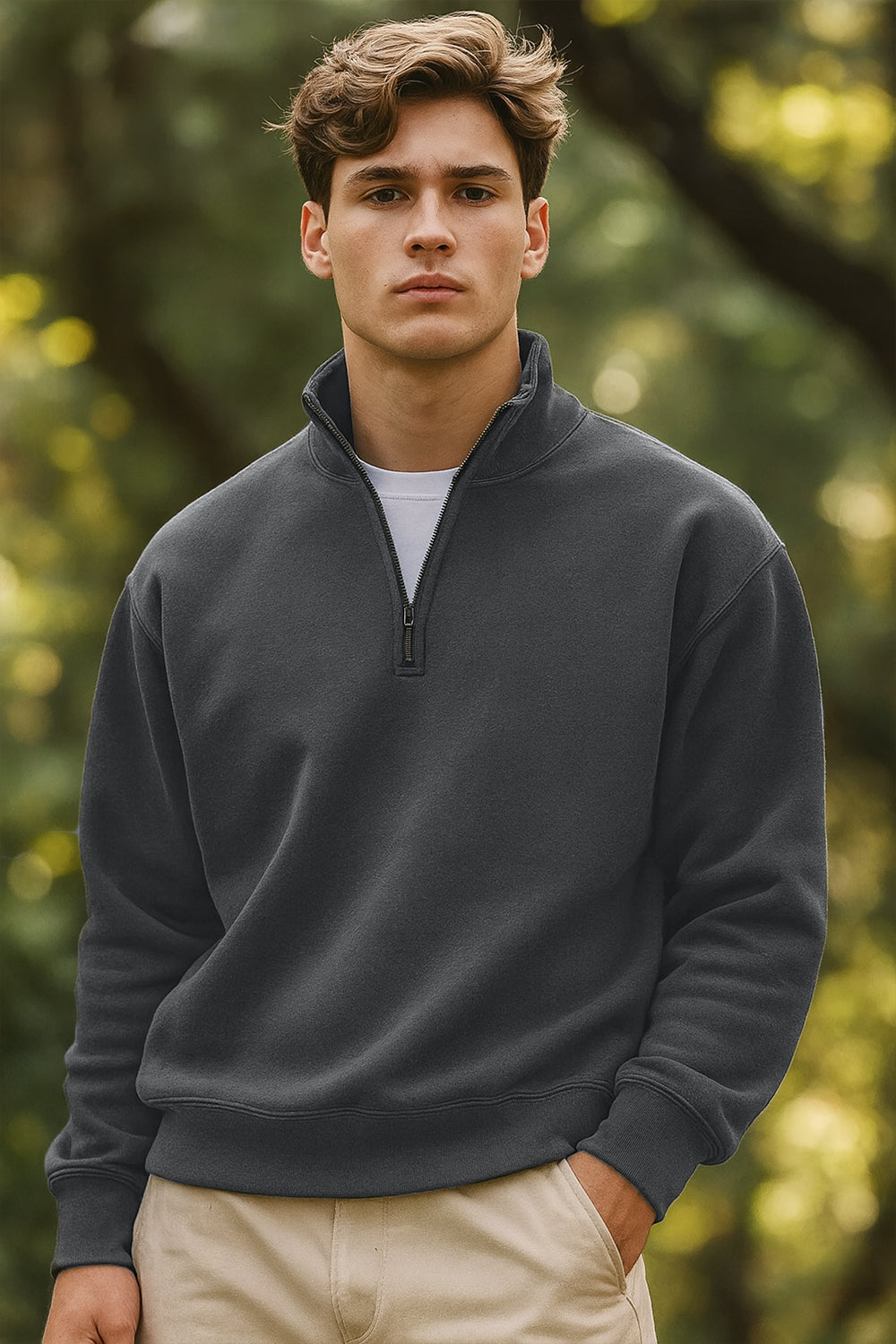 Mock Neck  Sweatshirt