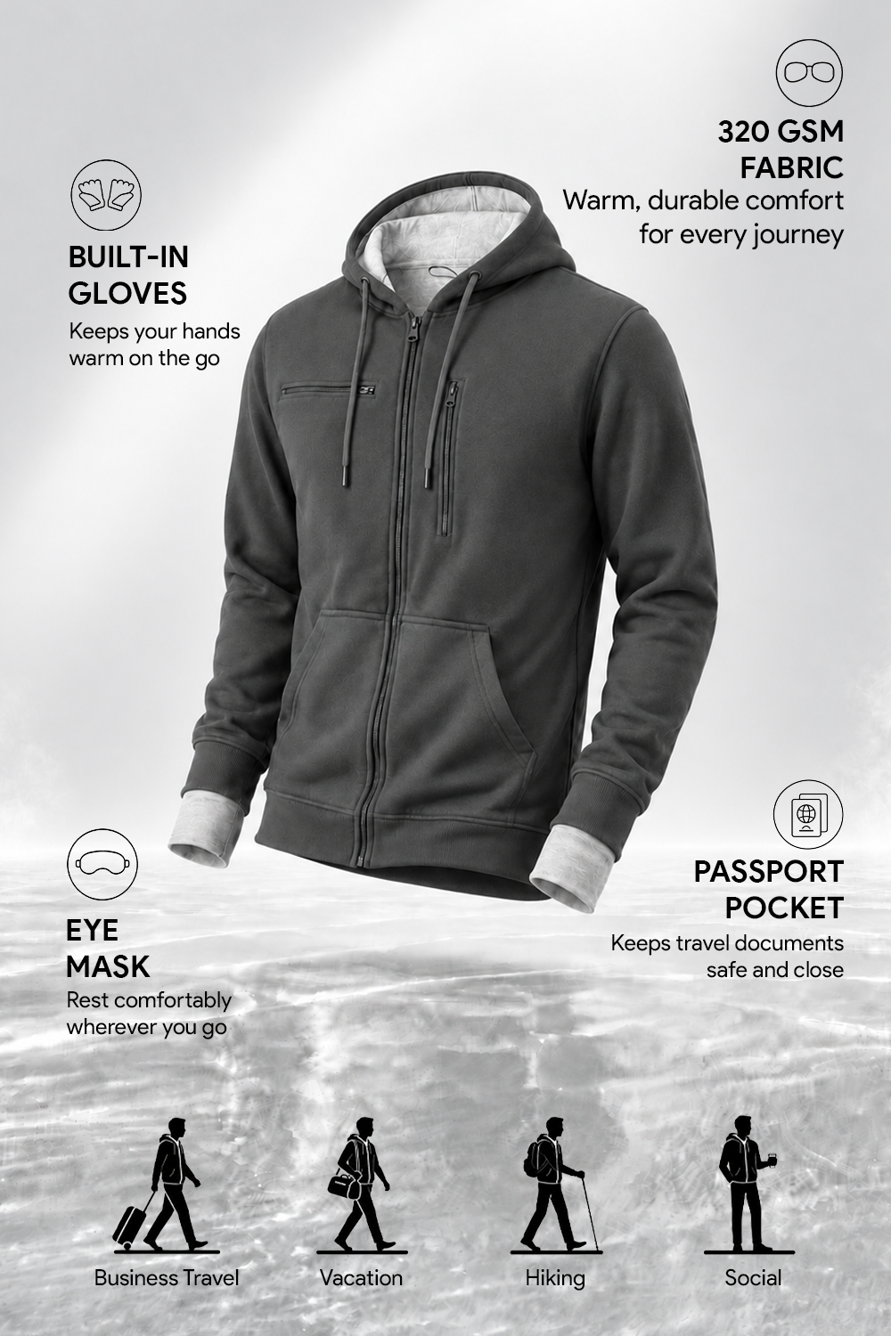Wanderer - Travel Hoodie