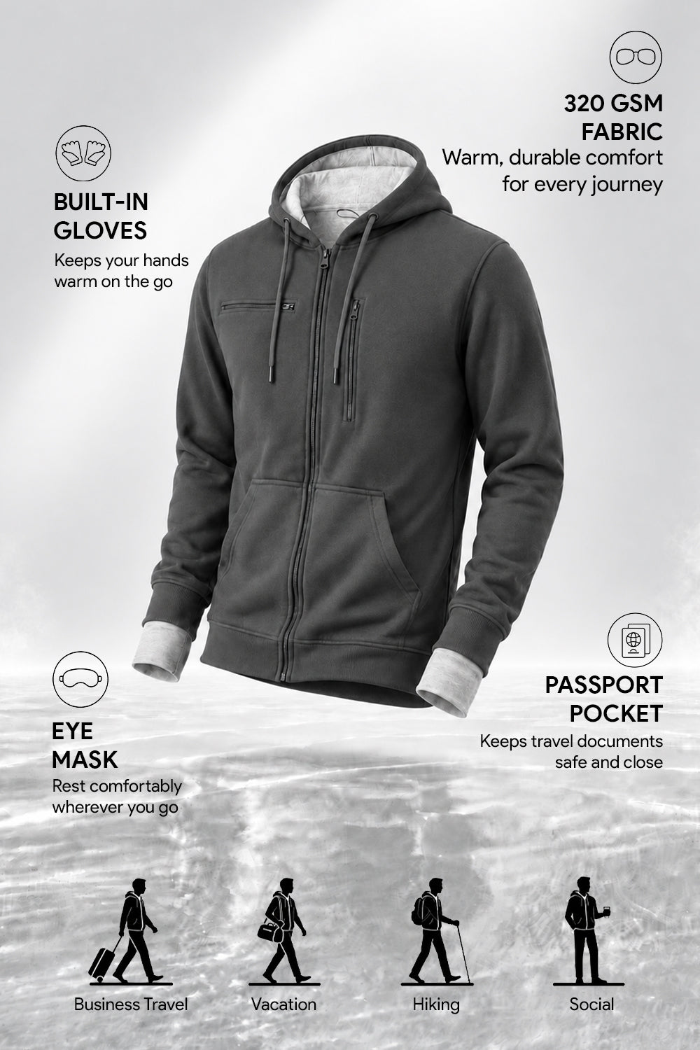 Wanderer - Travel Hoodie