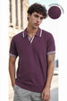 Grid Knit Textured Polo T-Shirt