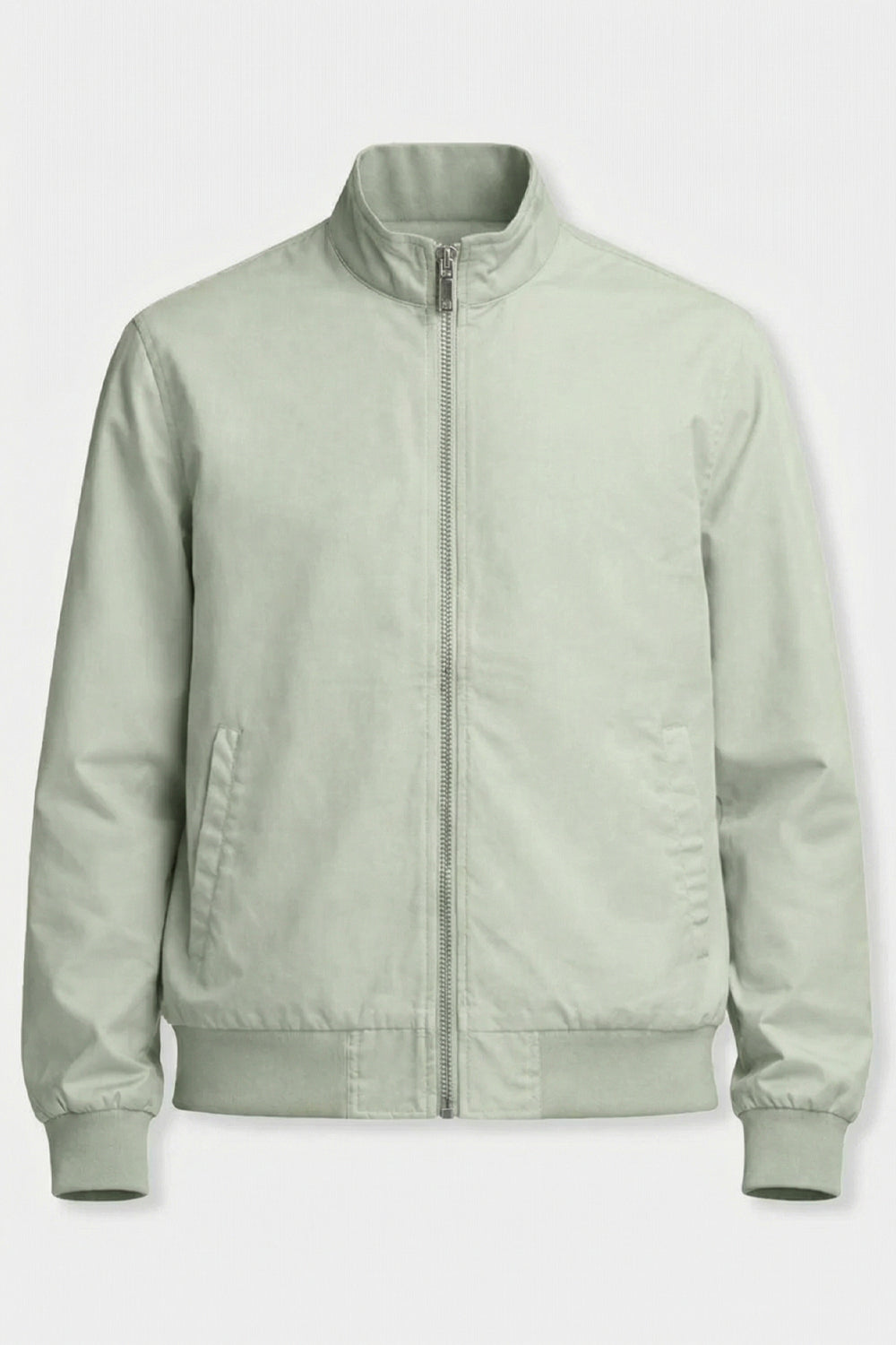 Mock Neck Bomber Jacket