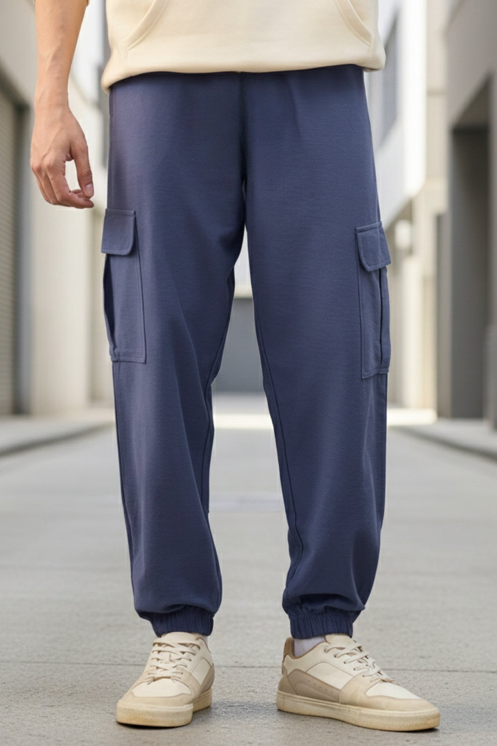 Cotton Twill Cargo Joggers