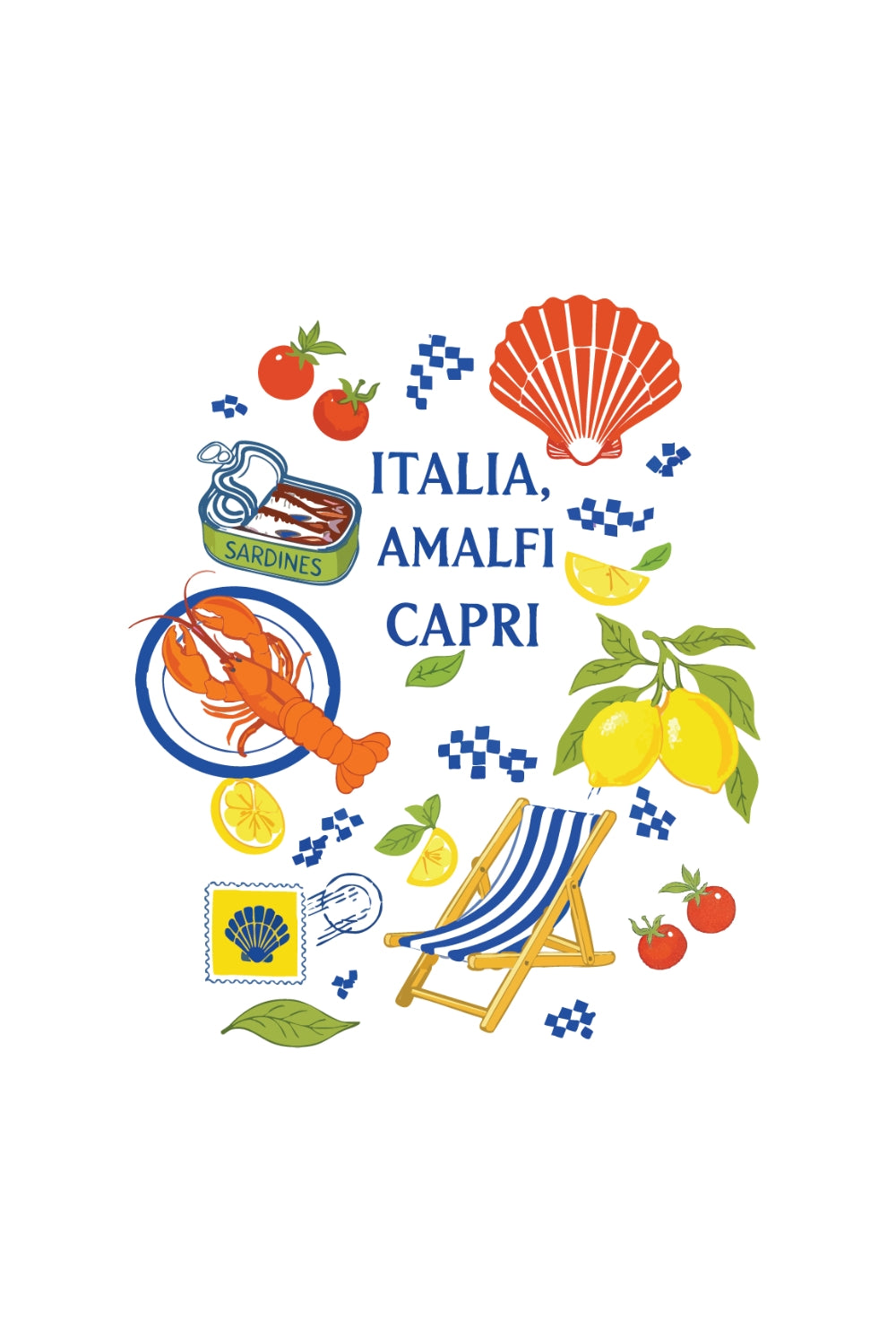 Italia, Amalfi, Capri Oversized Fit Women Tee