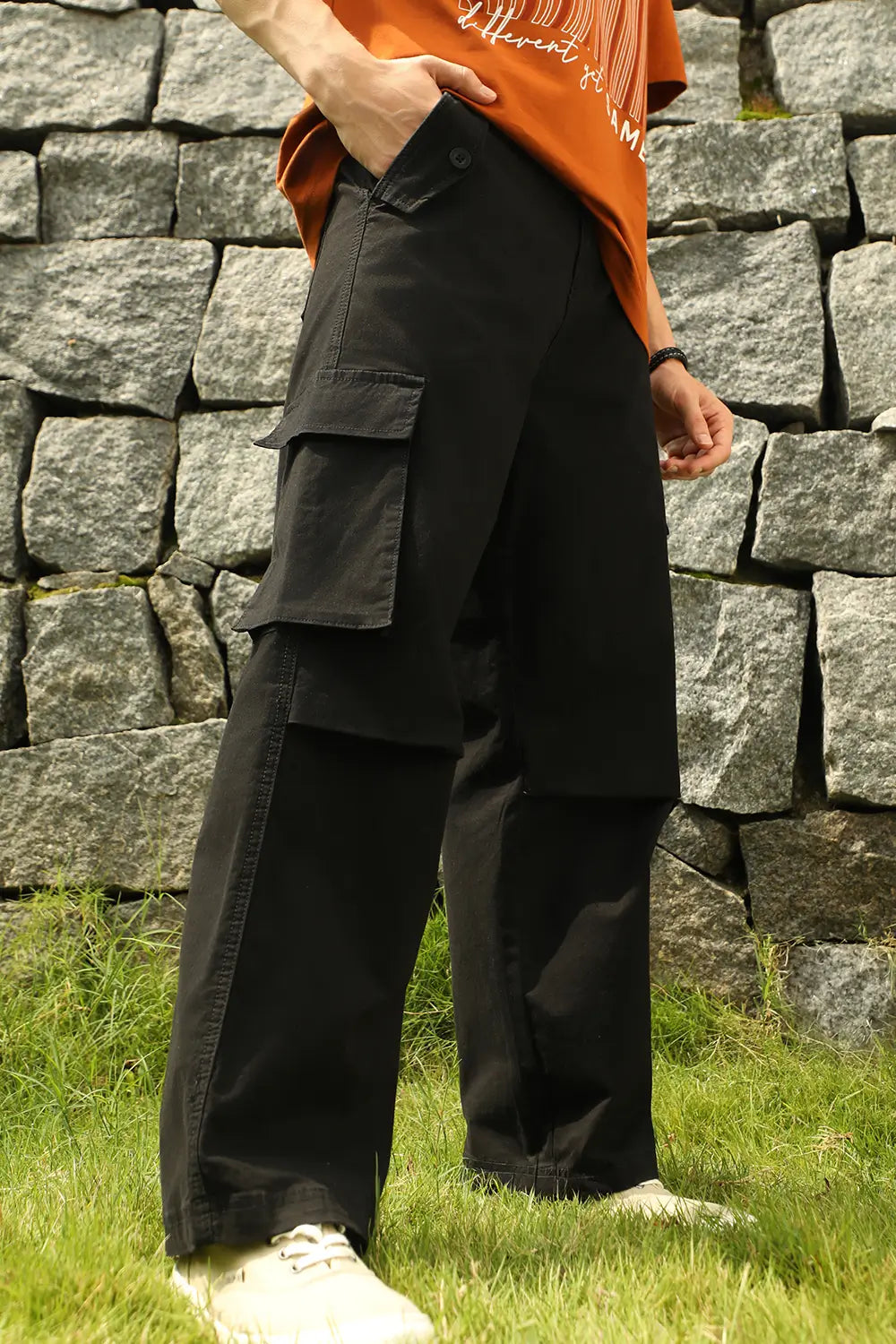 Baggy Fit Woven Cargo Pants