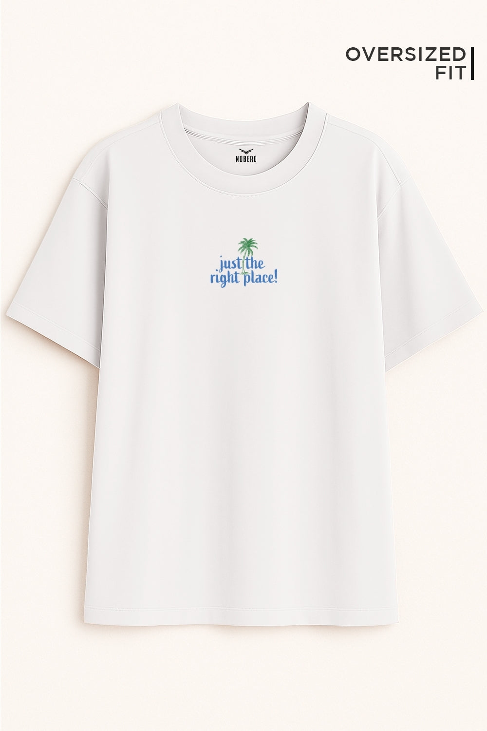 Just The Right Place Oversized Fit Women Tee