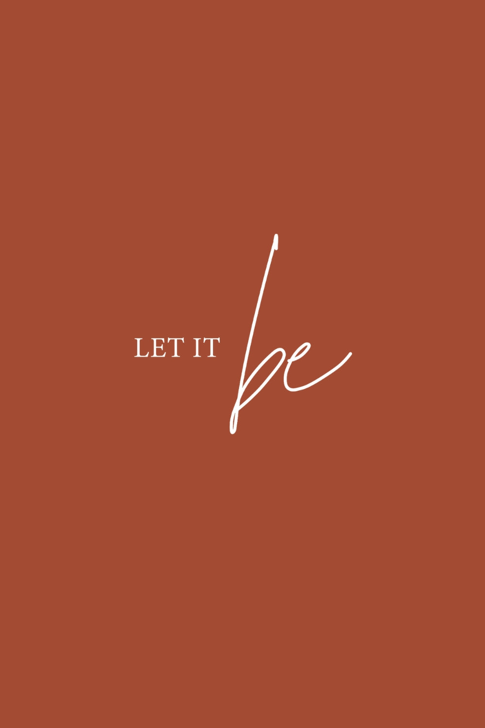 Let It Be Oversized T-Shirt