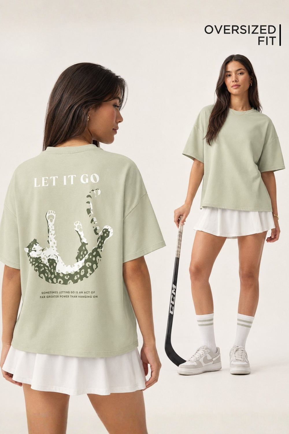 Let it go Oversized Fit Women Tee