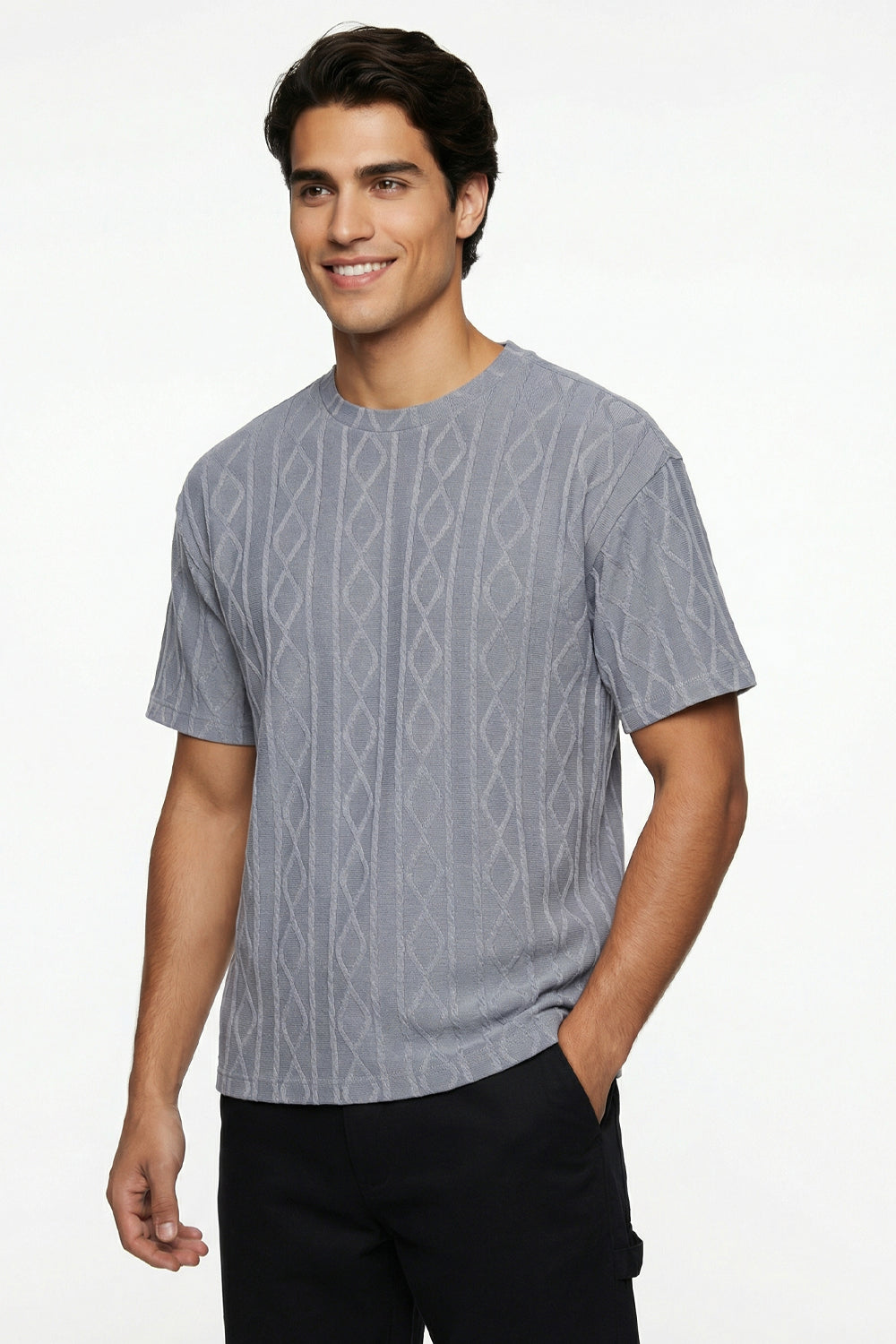 Textured Oversized T-Shirt