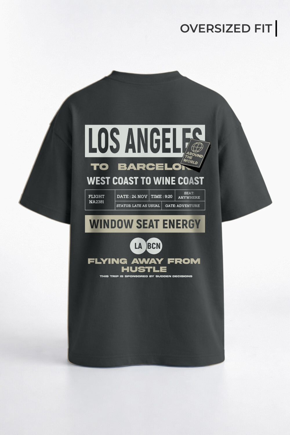Los Angeles To Barcelona Oversized T-Shirt