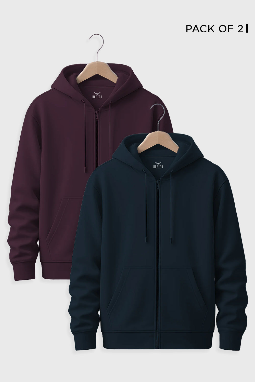 Classic Zipper Hoodie - Pack of 2