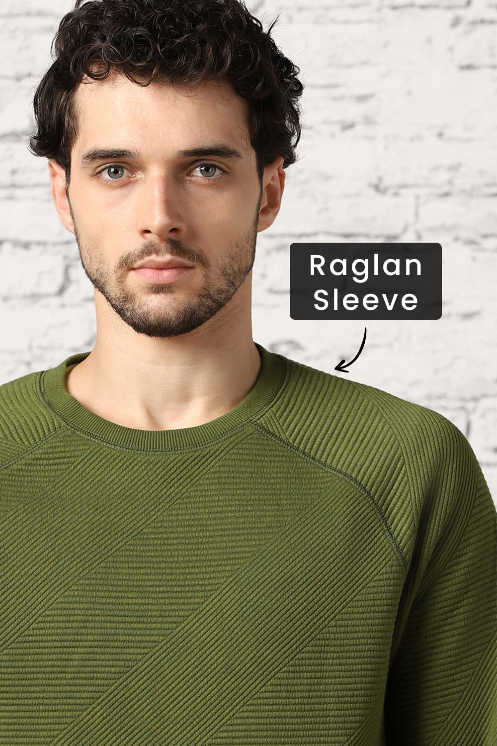 Avocado Zigzag Quilted Sweatshirt