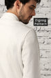 Avocado Zigzag  Quilted Zip-Up Sweatshirt