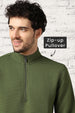 Avocado Striped Quilted Zip-Up Sweatshirt
