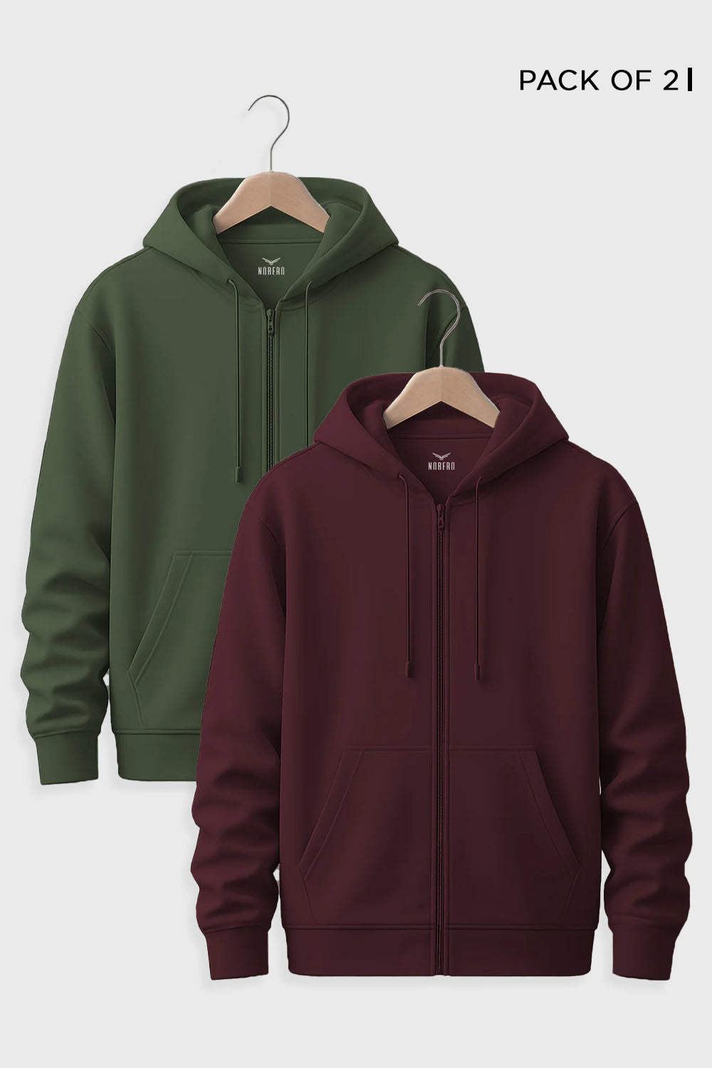 Classic Zipper Hoodie - Pack of 2