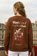 Unisex Mad Cool Coffee Club Oversized  Sweatshirt