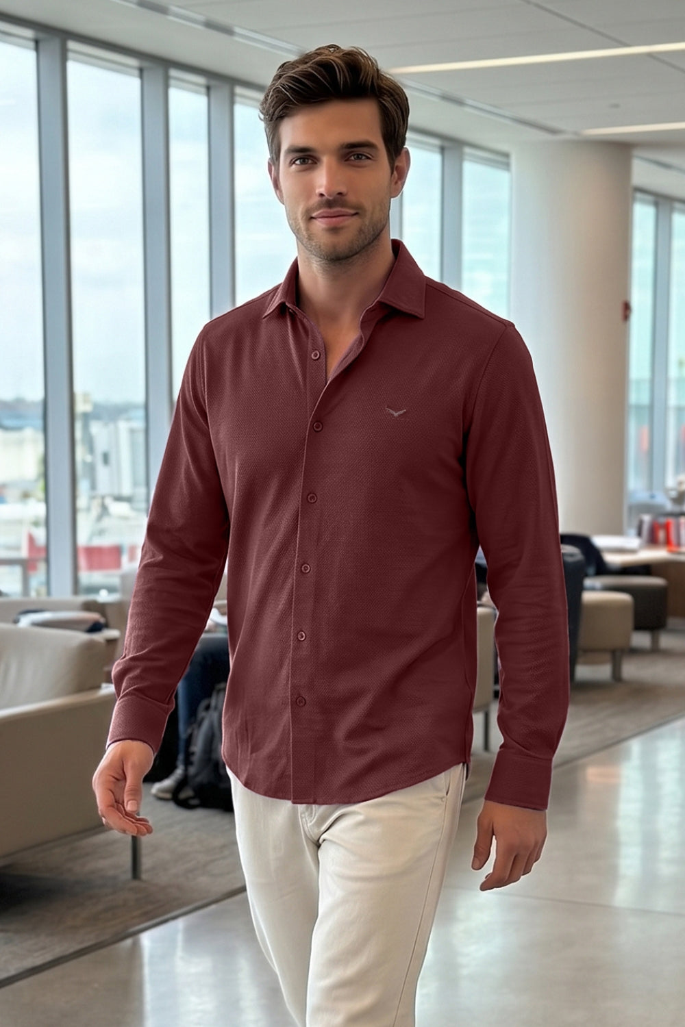 Textured Popcorn Shirt