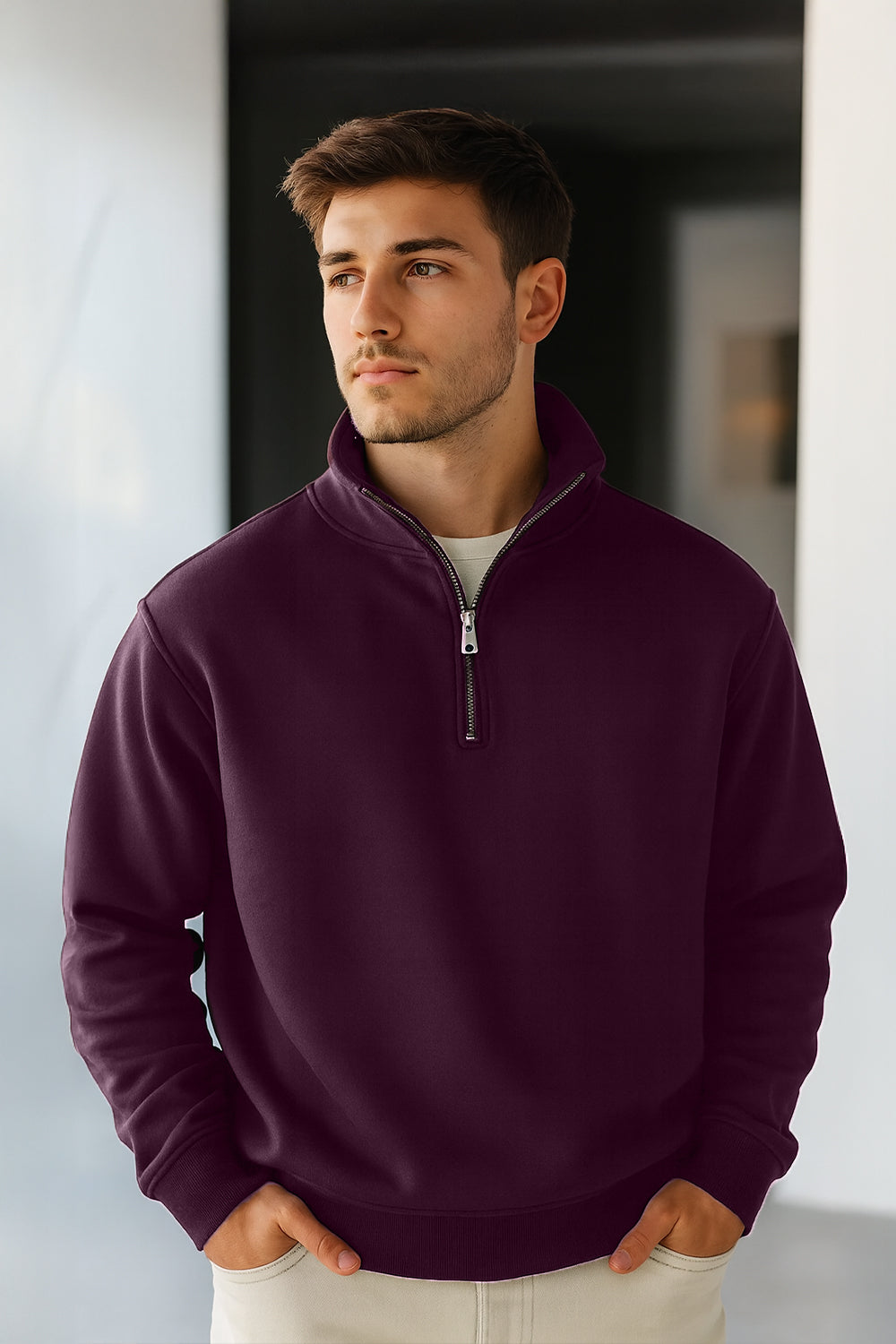 Mock Neck  Sweatshirt