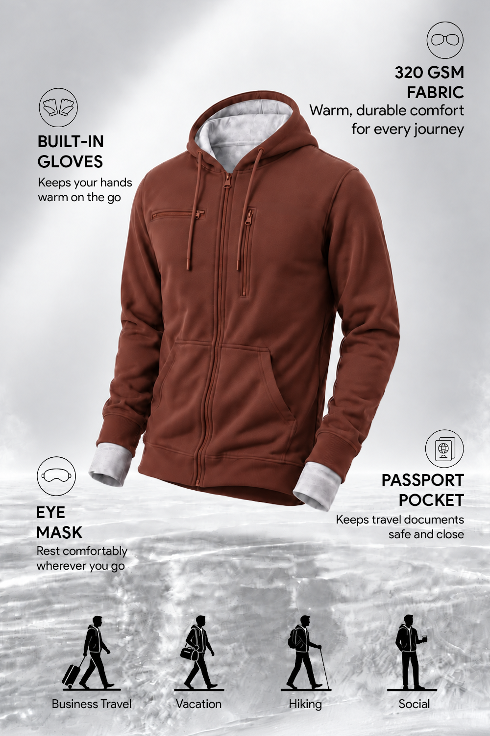 Wanderer - Travel Hoodie