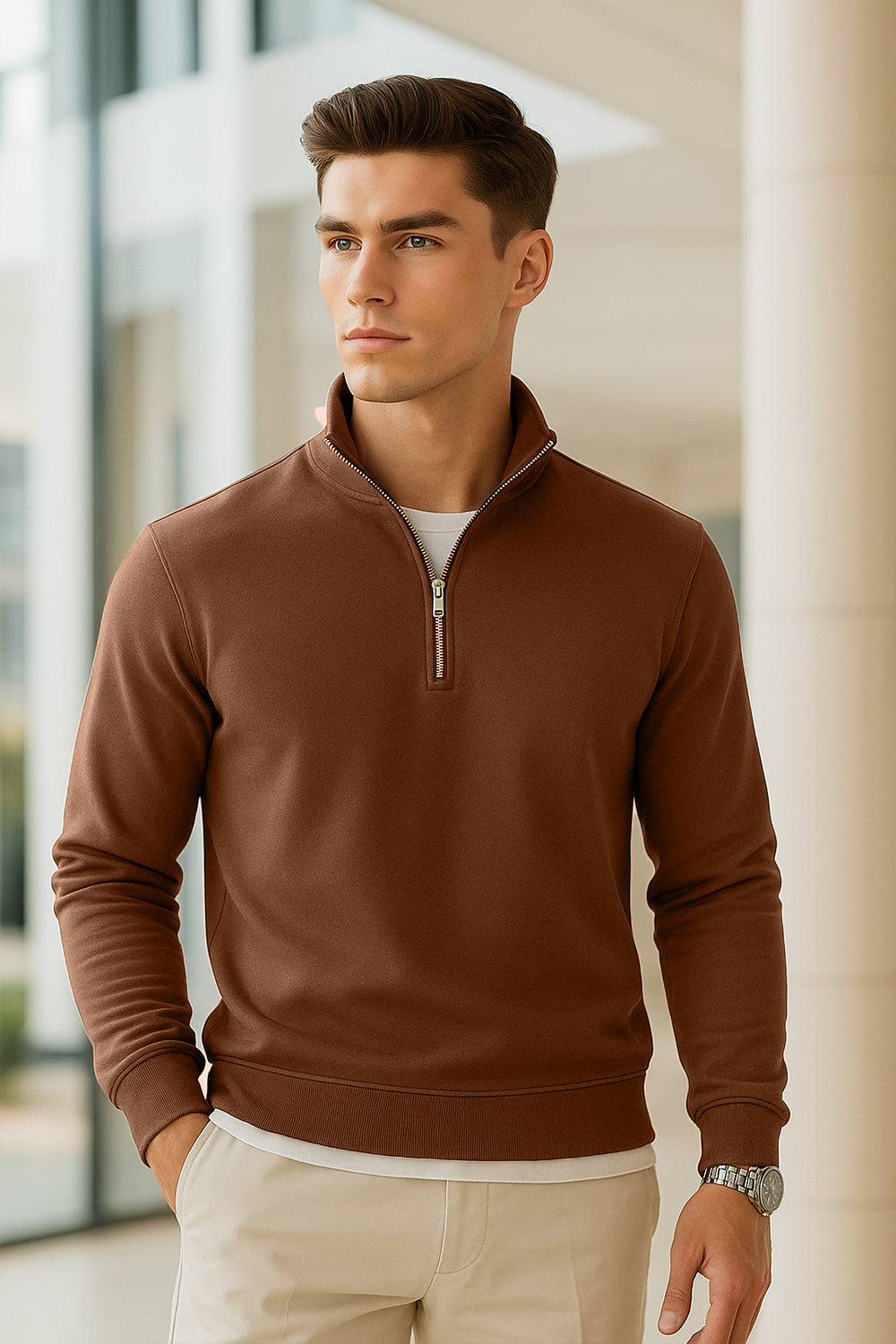 Mock Neck Sweatshirt