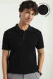 Multi Textured Polo T-Shirt