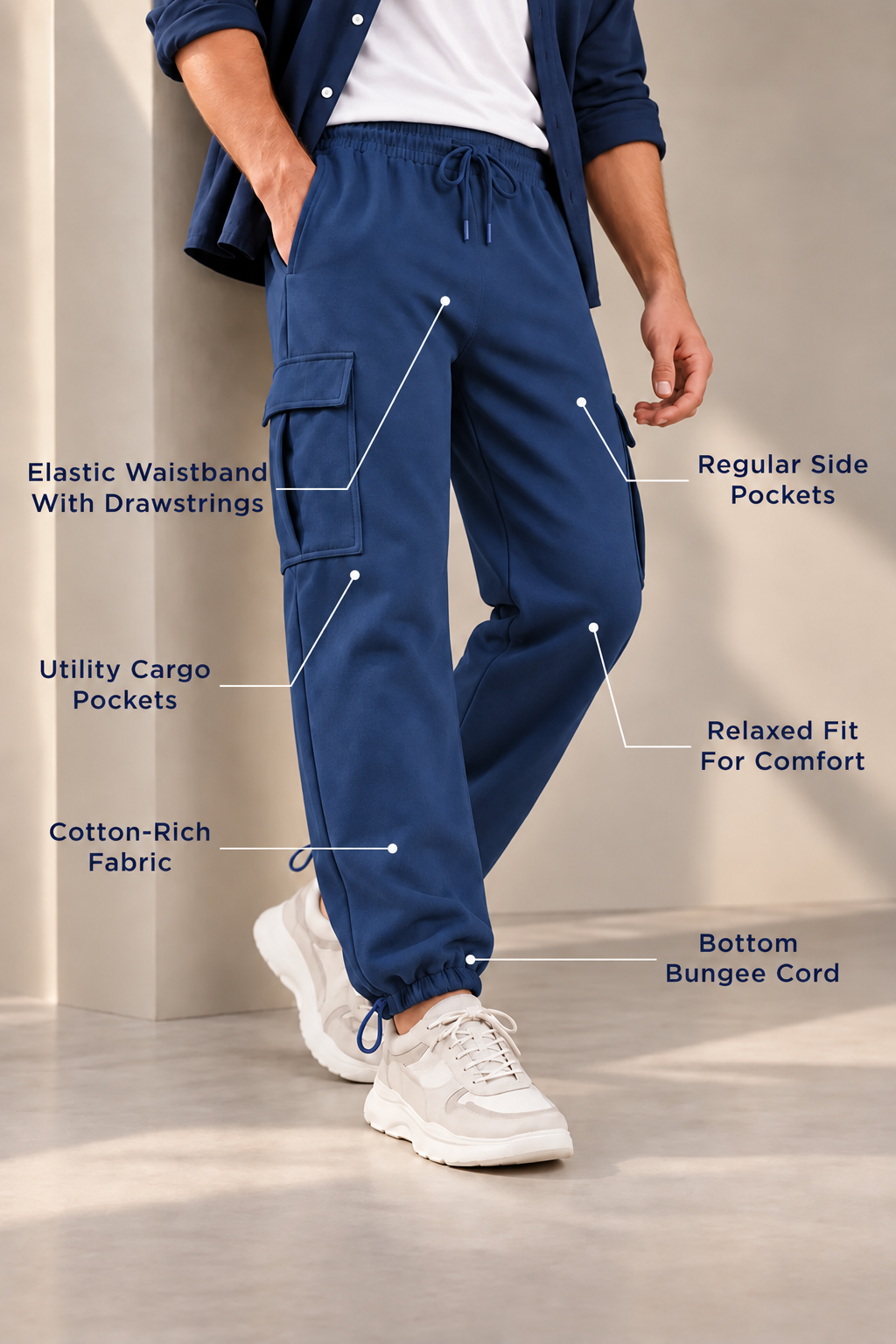Relaxed Fit Cargo Joggers