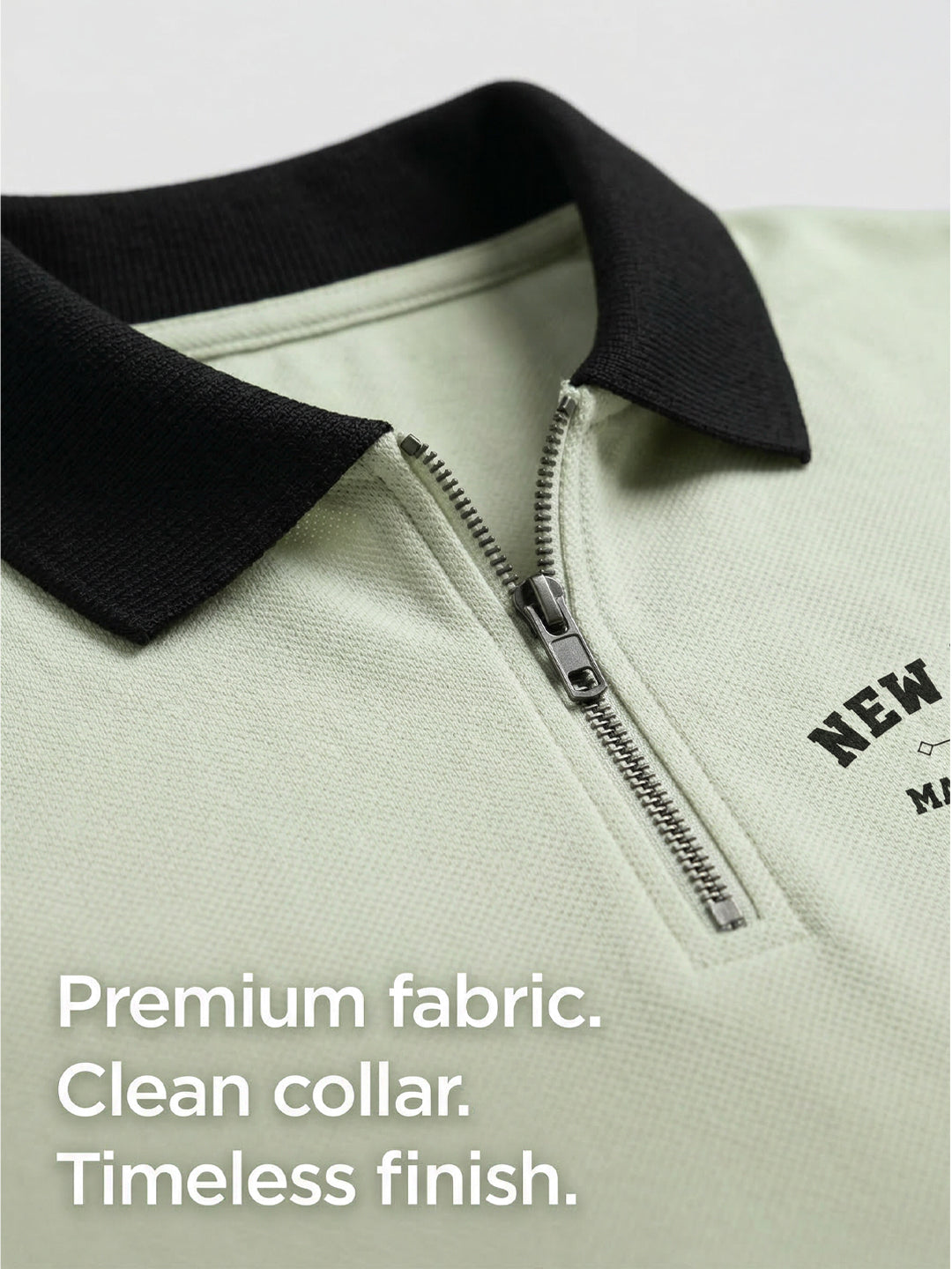 Zip Terry Polo T-Shirt
