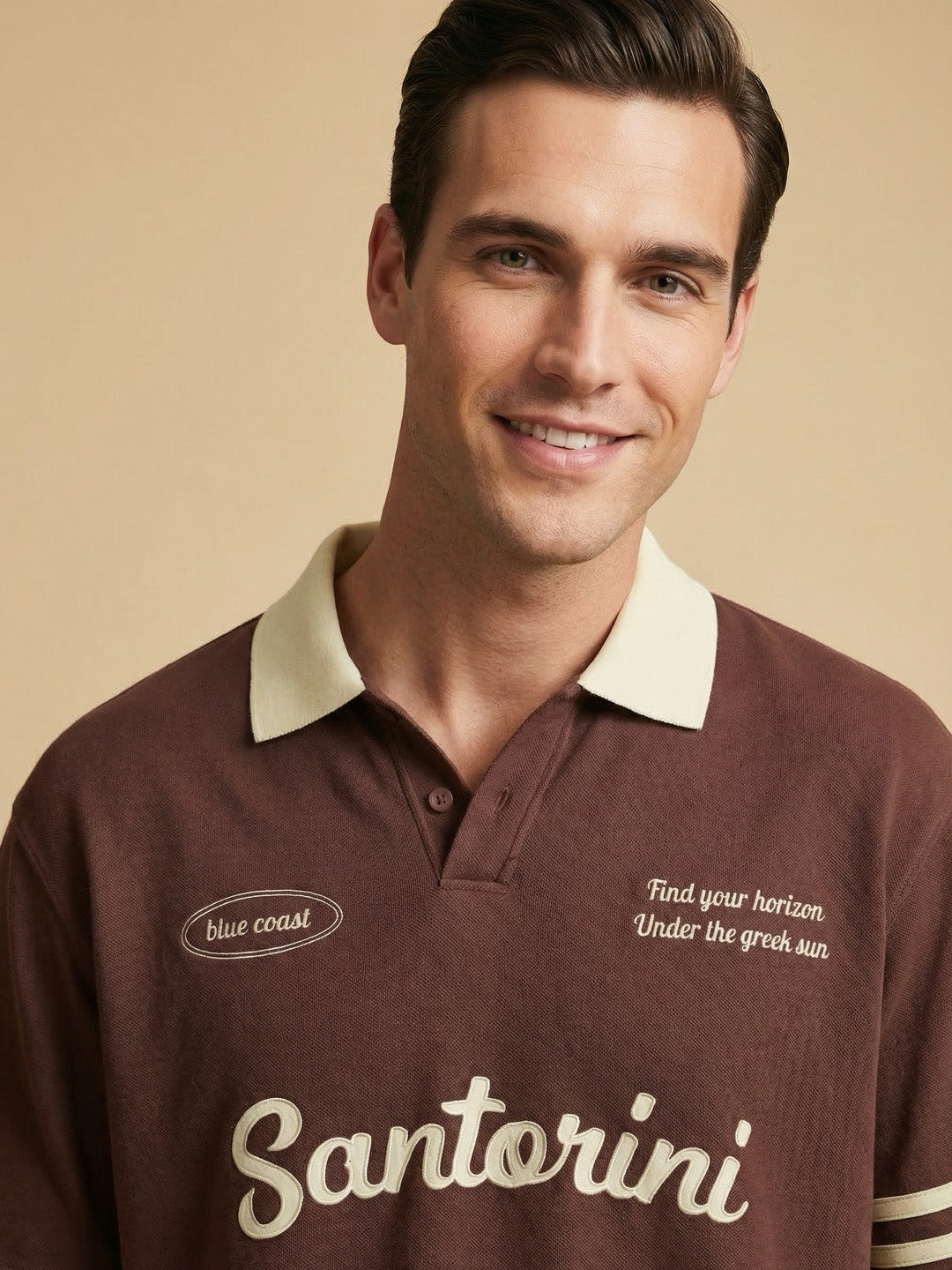 Santorini Oversized Polo T-Shirt