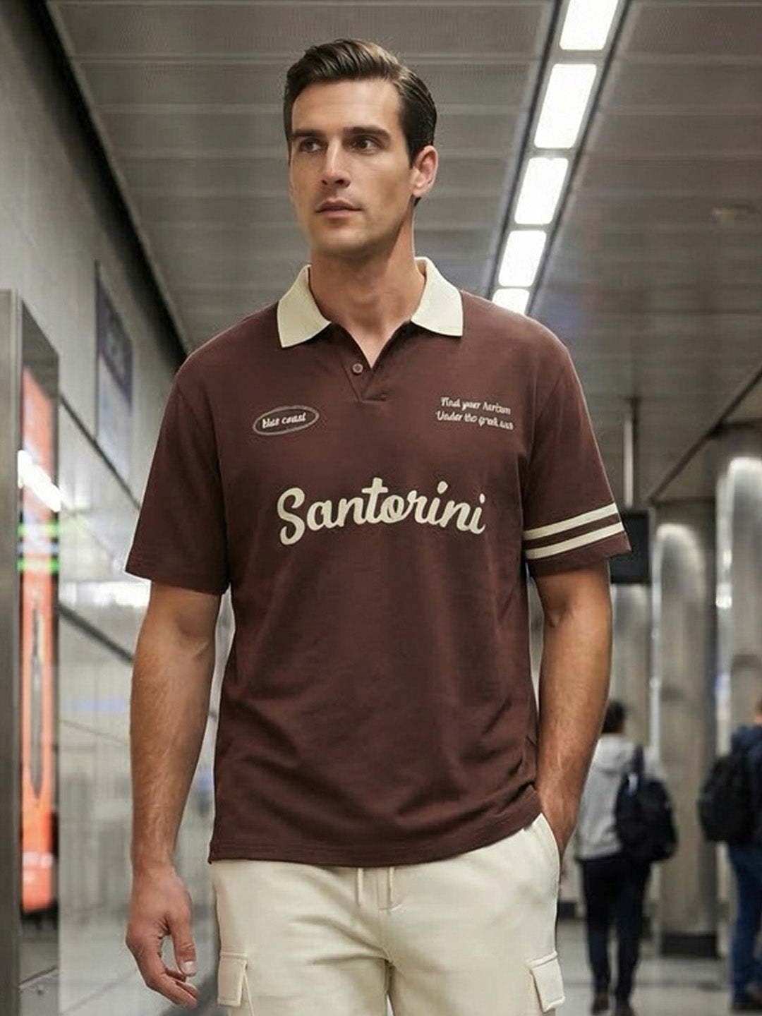 Santorini Oversized Polo T-Shirt