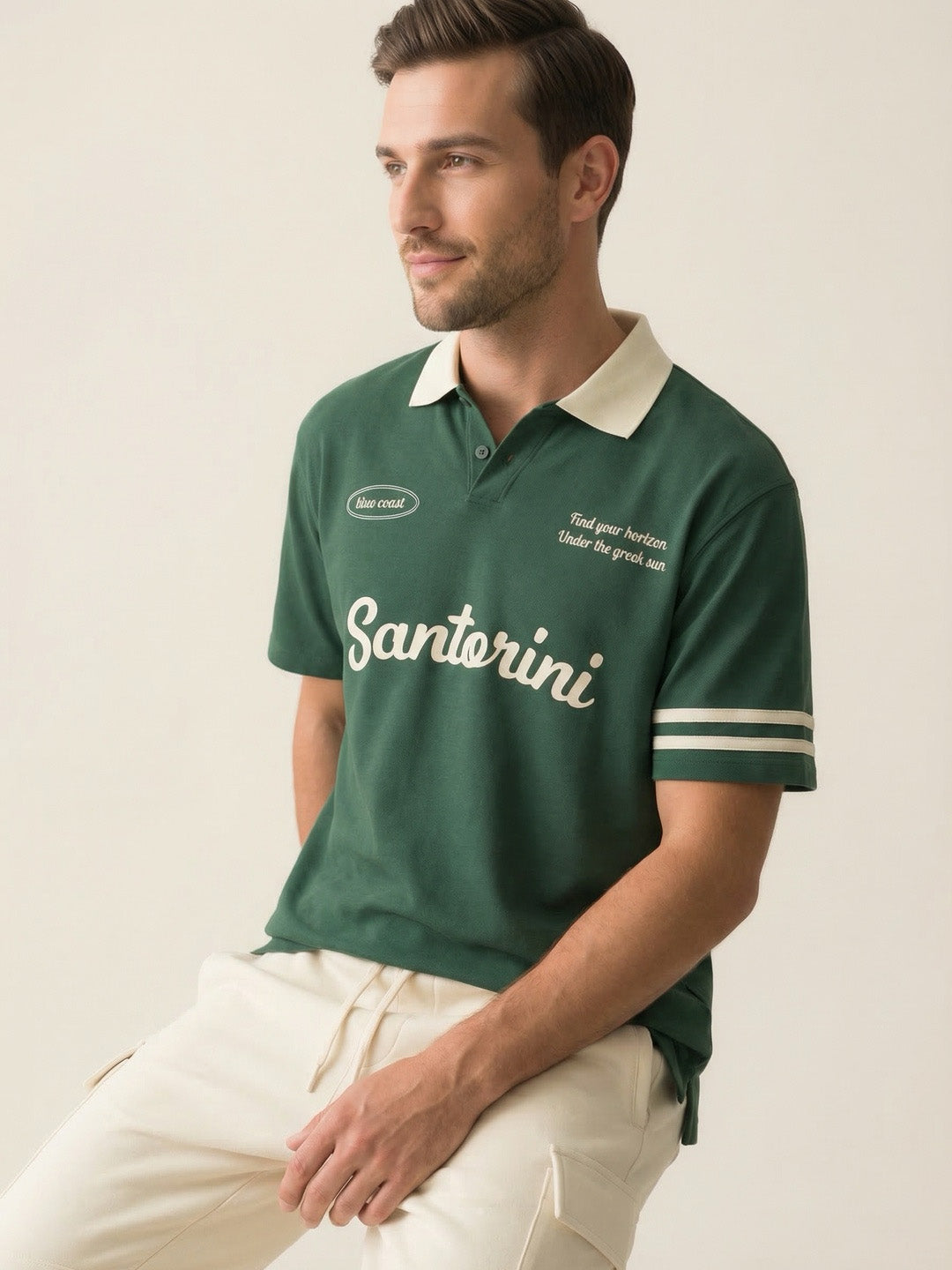 Santorini Oversized Polo T-Shirt