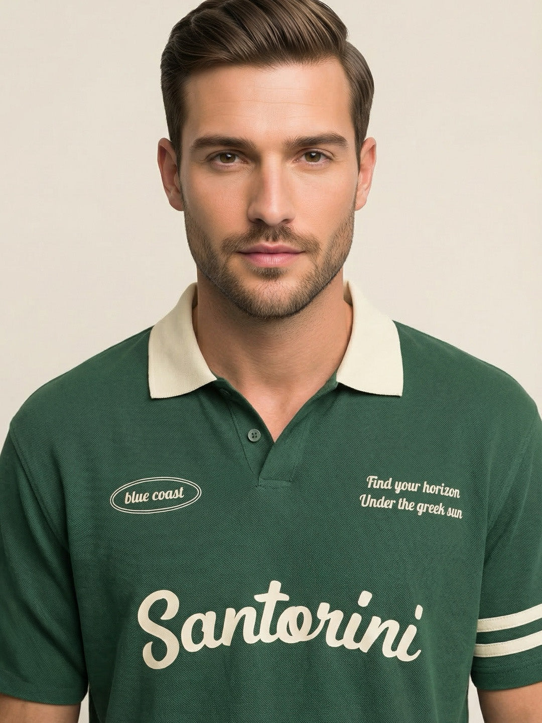 Santorini Oversized Polo T-Shirt