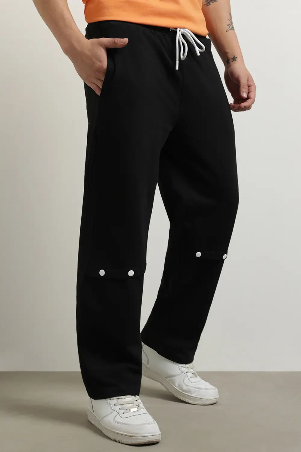 Snap Buttoned Joggers