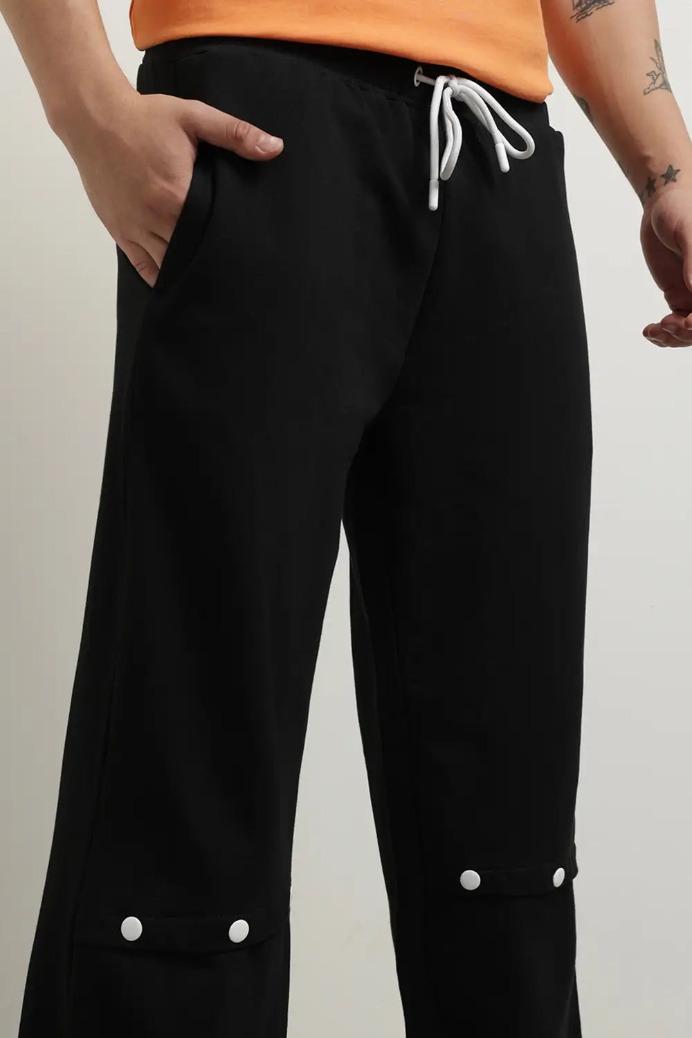 Snap Buttoned Joggers