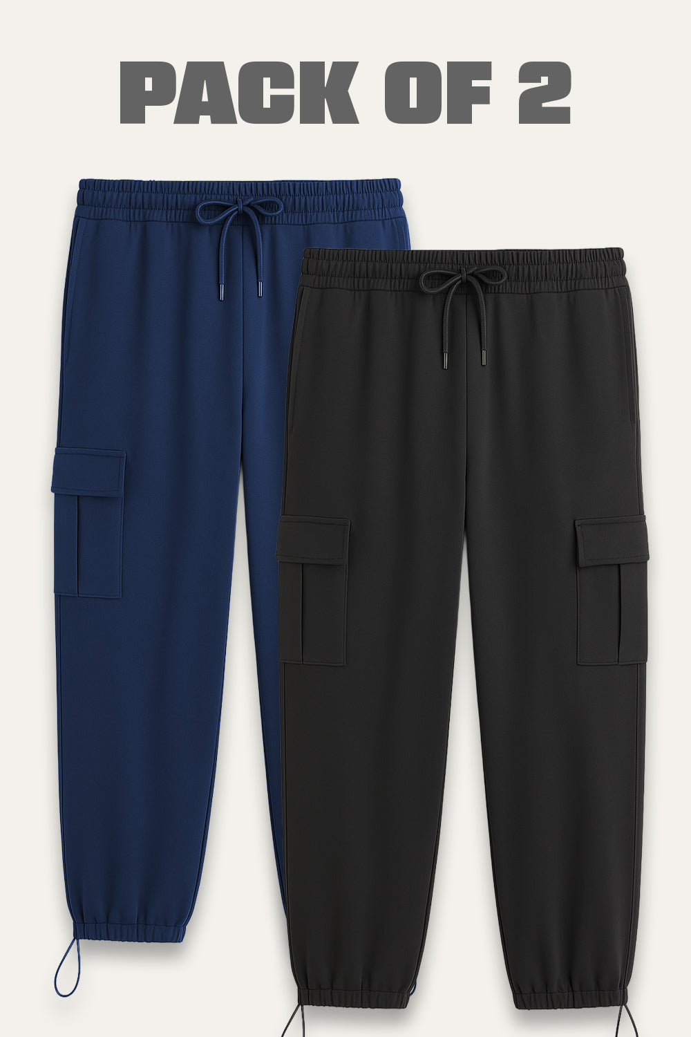 2-Pack Relaxed Fit Cargo Joggers