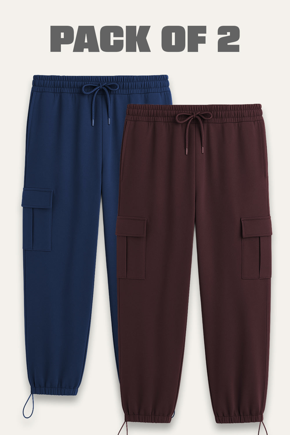 2-Pack Relaxed Fit Cargo Joggers