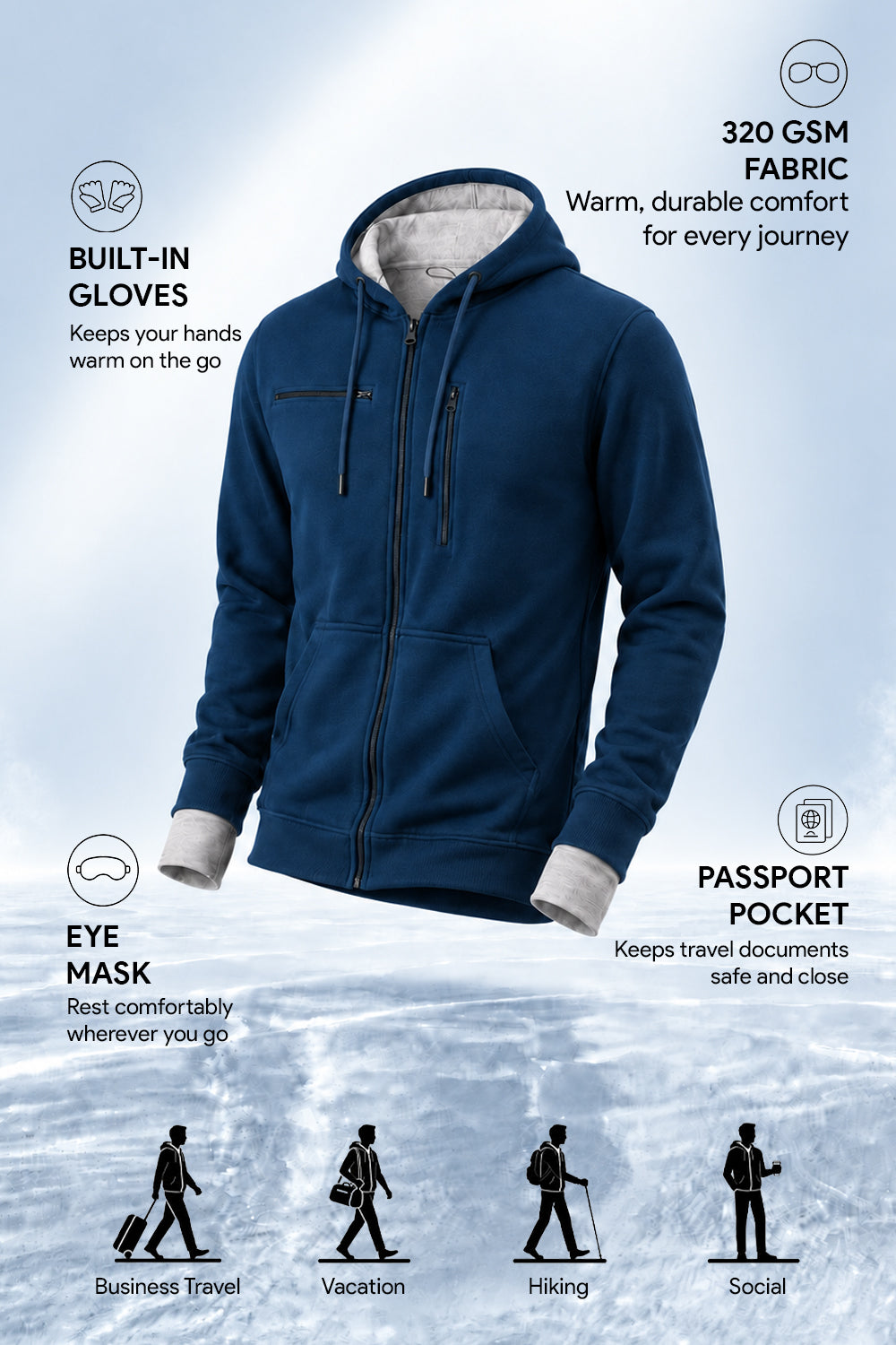 Wanderer - Travel Hoodie