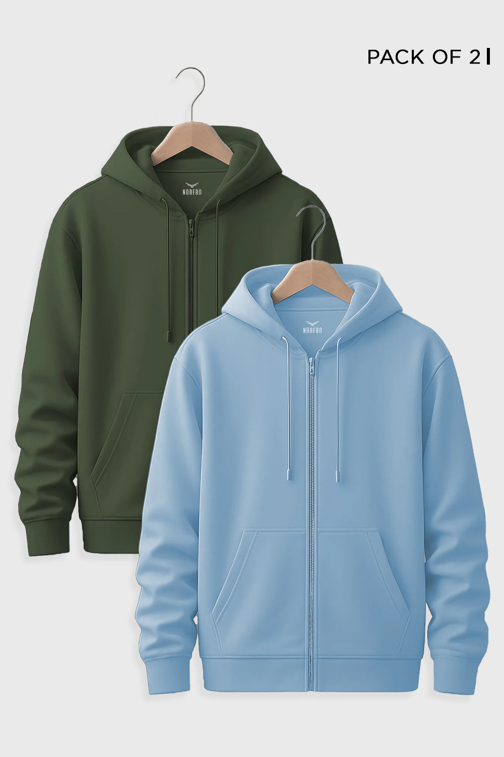 Classic Zipper Hoodie - Pack of 2