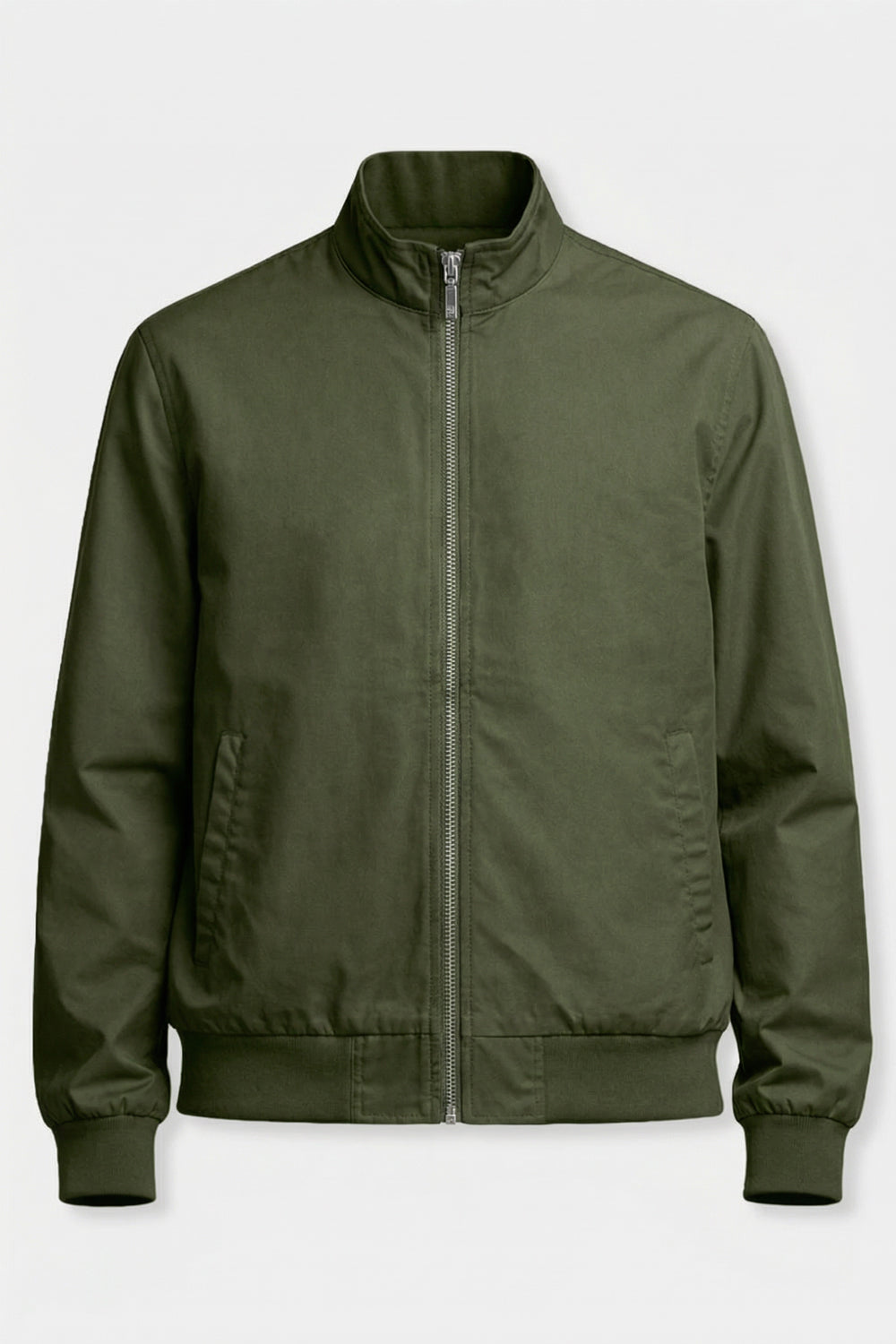 Mock Neck Bomber Jacket