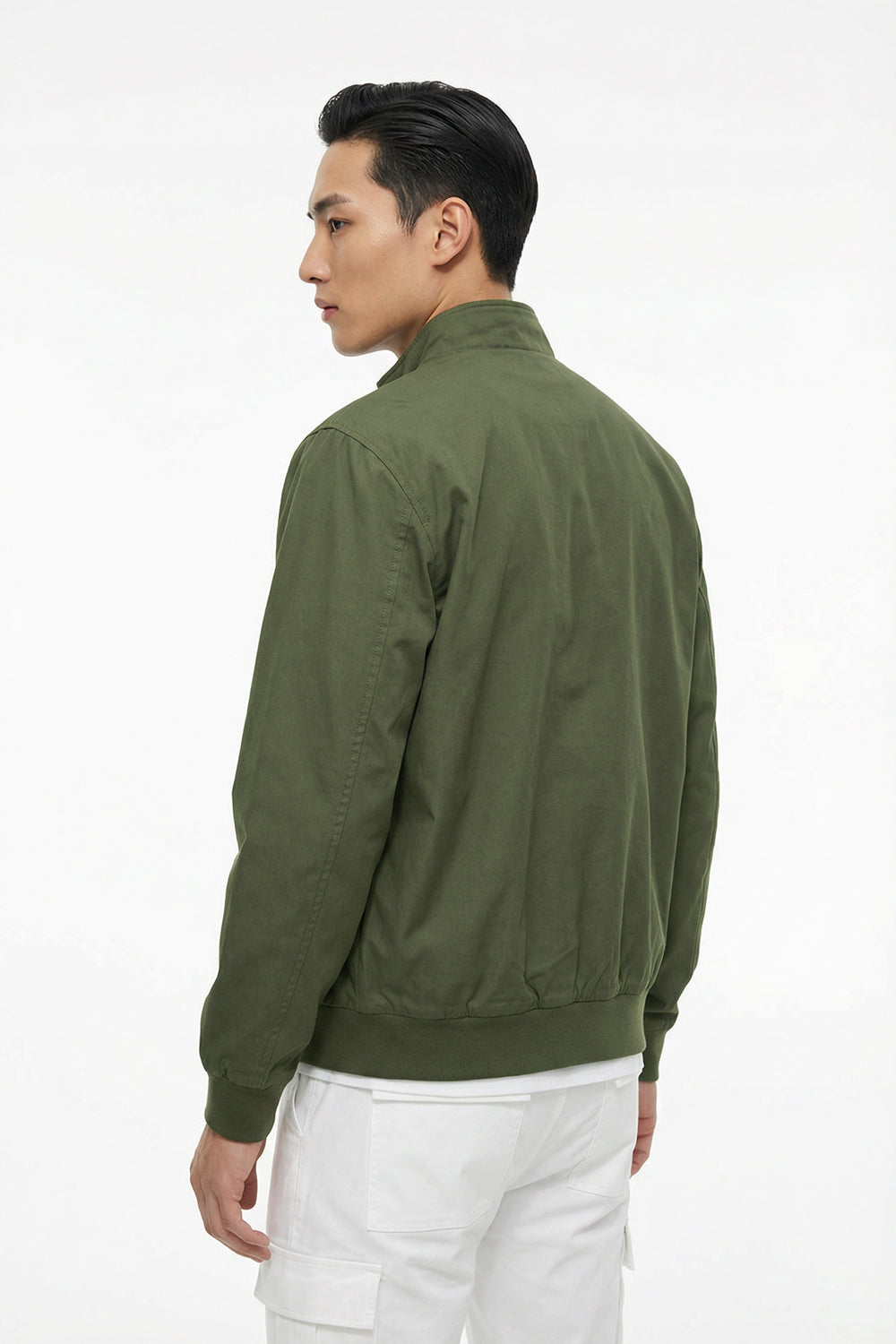 Mock Neck Bomber Jacket