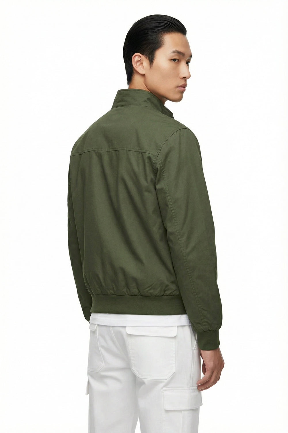 Mock Neck Bomber Jacket